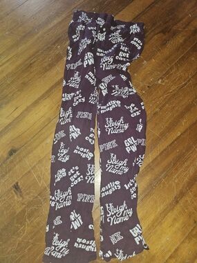 PINK Victoria's Secret Maroon Graphic Lounge Pants